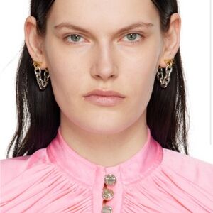 Paco Rabanne Gold and Silver Chain Earrings